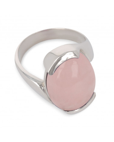 Gift Idea Mom-Fine Stones-Ring-Pink Quartz-Sterling Silver-Woman