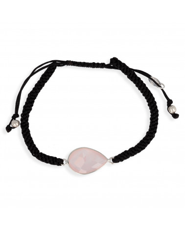 Girl Gift-Bracelet-Fine Stones-Sterling Silver-Adjustable Cord-Woman
