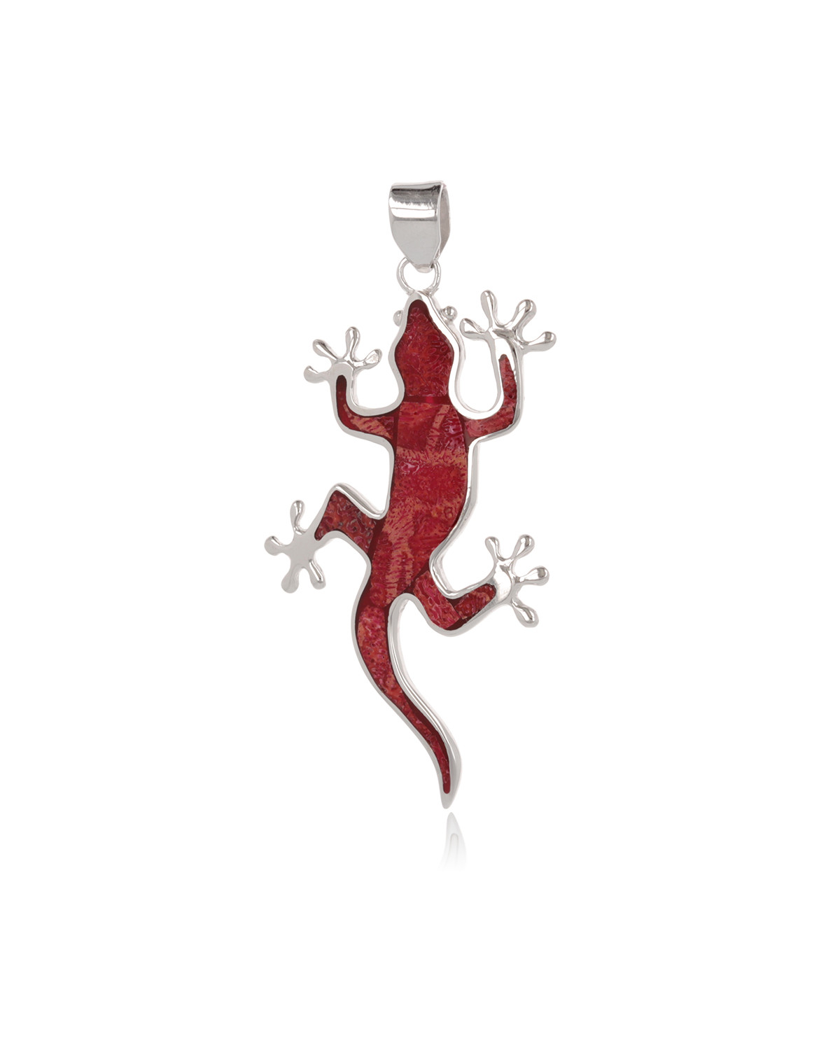 Idea de regalo Joyería Colgante de plata esterlina y facetado Piedra granate Color rojo Forma Libélula Mujer
