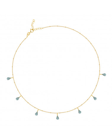 Gold Plated 925 Sterling Silver zirconium necklace