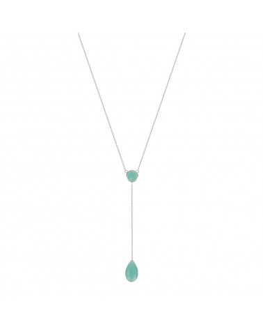 Gold Plated 925 Sterling Silver zirconium necklace