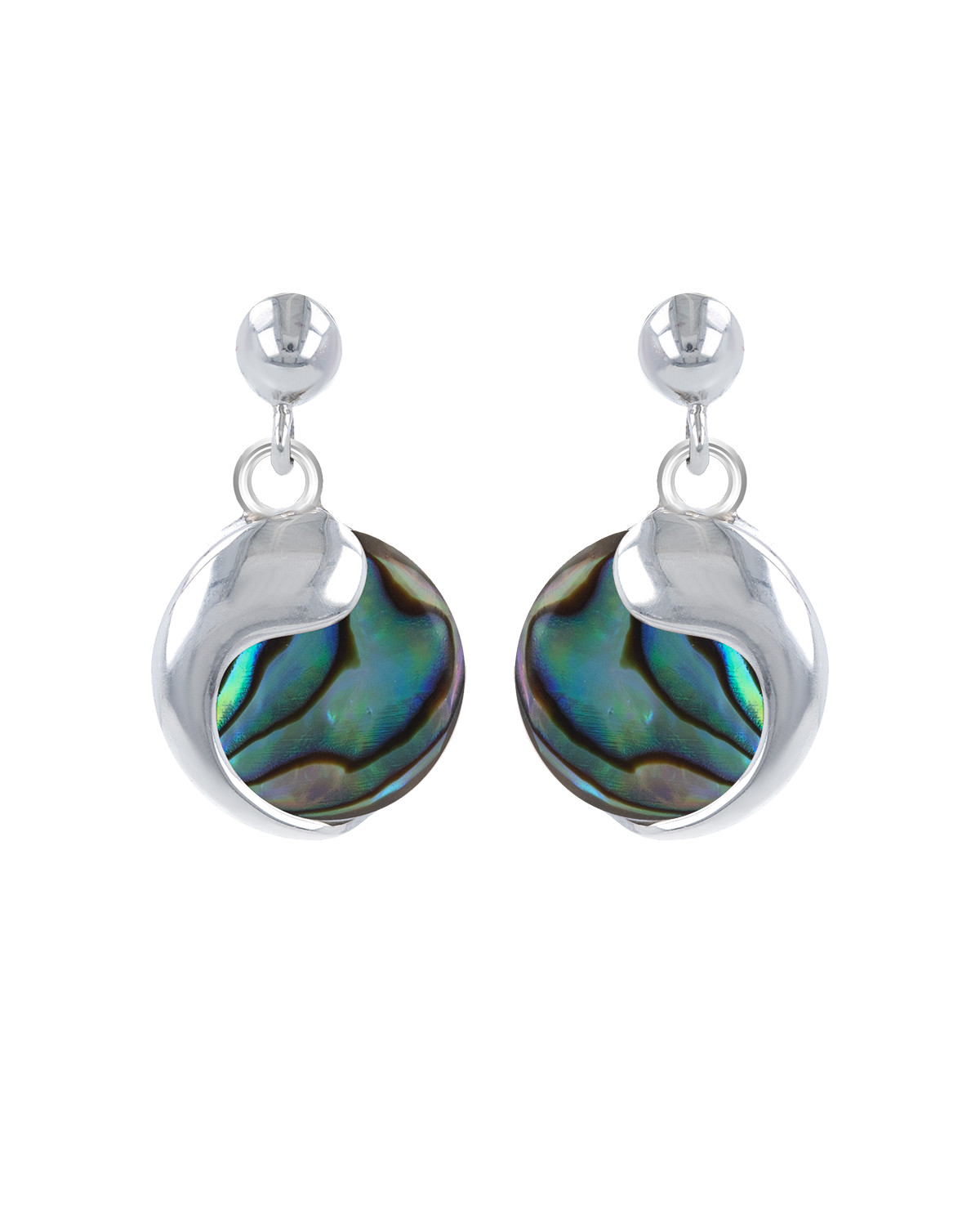 Pendientes Madreperla Abalone Plata de Ley 925