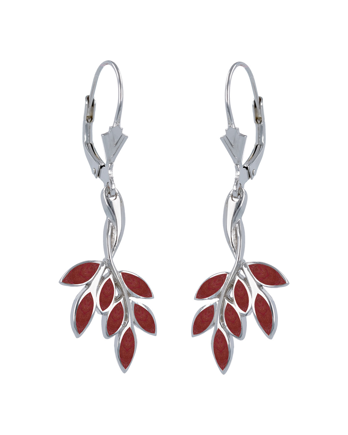 Boucles d'oreille en pierre de corail véritable