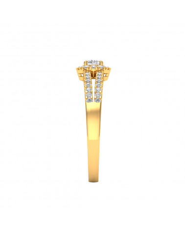 Anillo de Oro Diamantes 1.902grs
