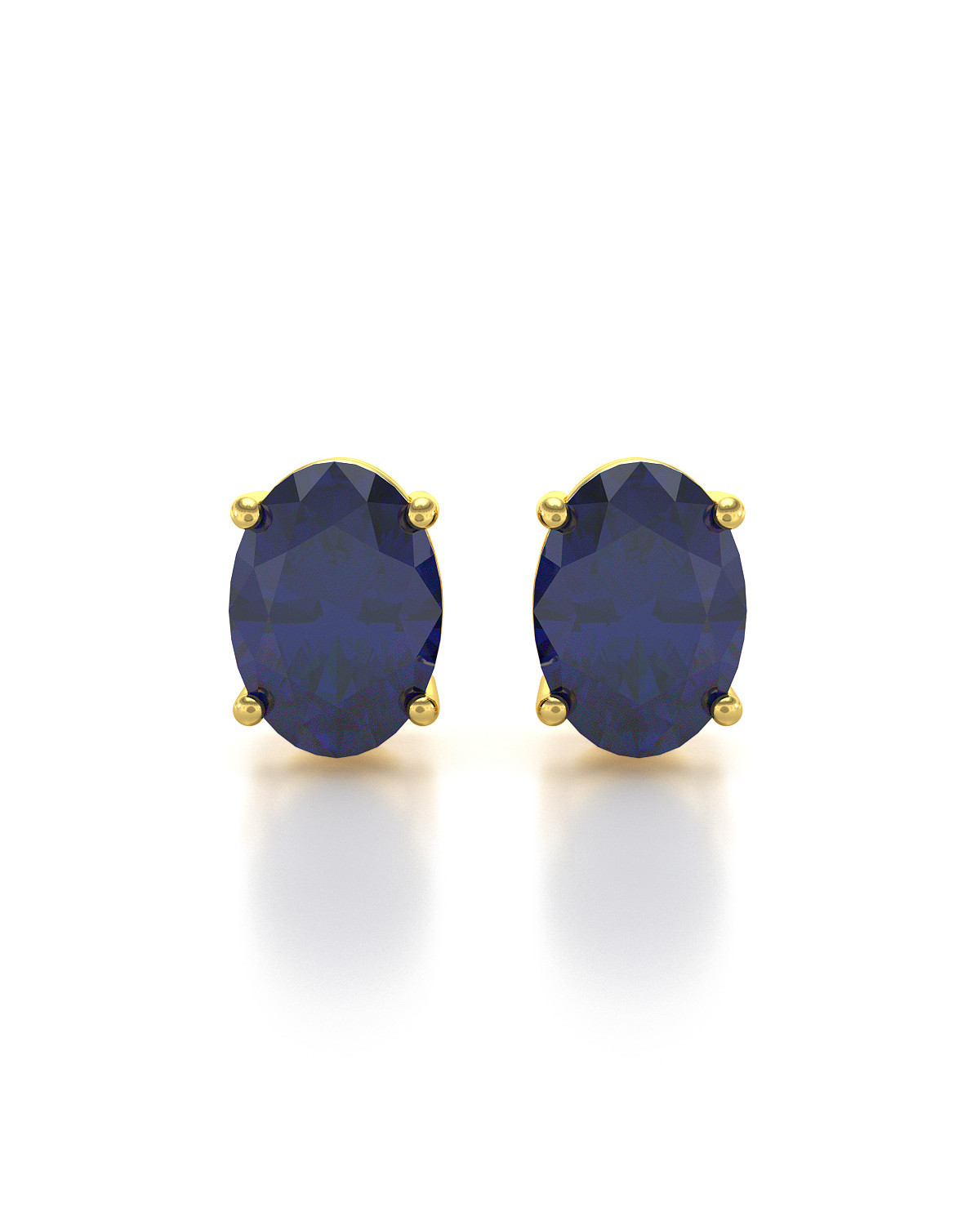 14K Gold Sapphire Earrings 1.6grs