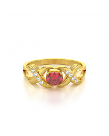 Gold Rubin Diamanten Ringe 2.684grs ADEN - 3