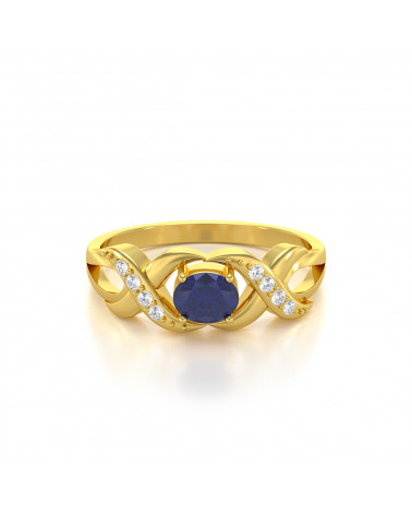 Gold Saphir Diamanten Ringe 2.684grs ADEN - 3