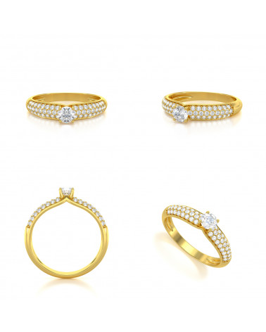 Gold Diamonds Ring 1.978grs ADEN - 2