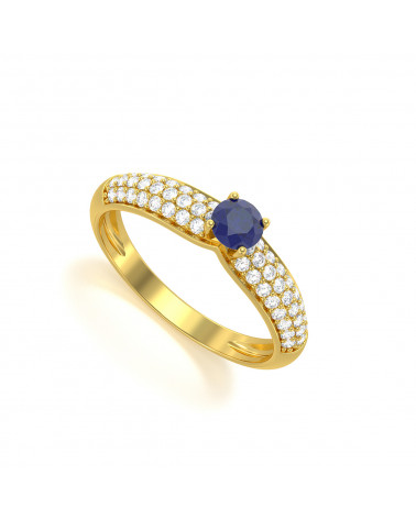 Gold Saphir Diamanten Ringe ADEN - 1