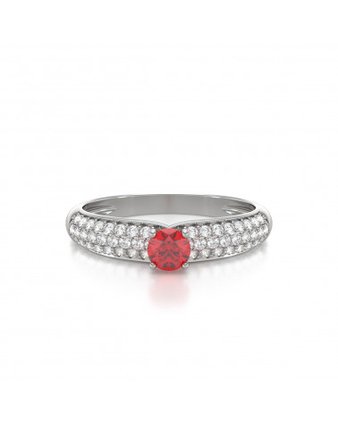 Bague Or blanc Rubis et diamants 1.978grs ADEN - 3