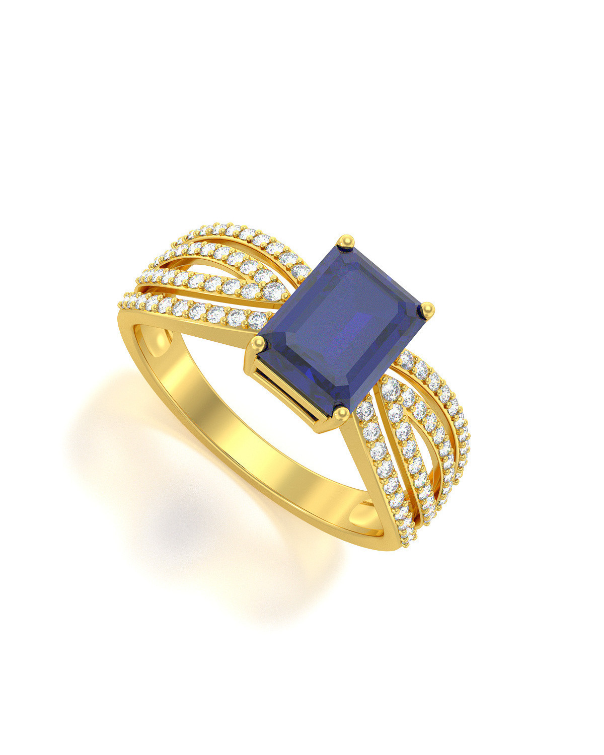 Gold Saphir Diamanten Ringe