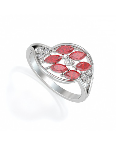 925 Silver Ruby Ring ADEN - 1