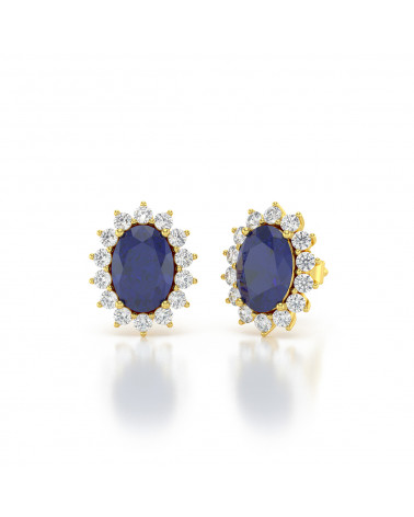 14K Gold Saphir Ohrringe ADEN - 3