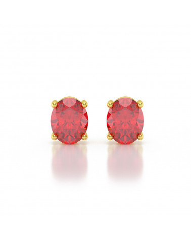 14K Gold Ruby Earrings ADEN - 1