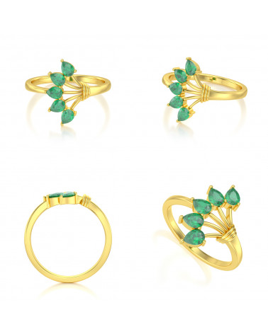 Gold Smaragd Ringe ADEN - 2