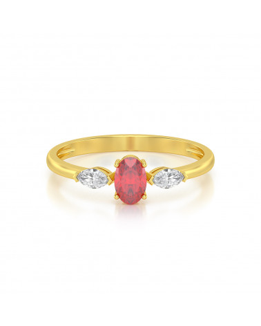 Anelli Oro Rubino diamanti ADEN - 3