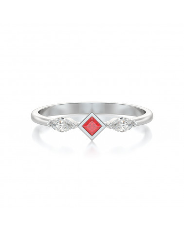 Gold Ruby Diamonds Ring ADEN - 3