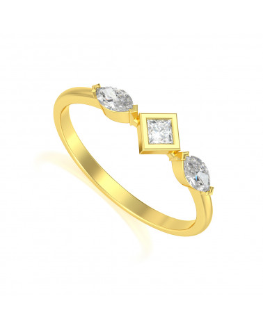 Gold Diamonds Ring ADEN - 1