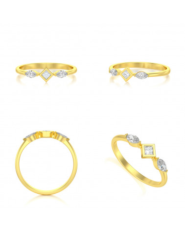 Gold Diamonds Ring ADEN - 2