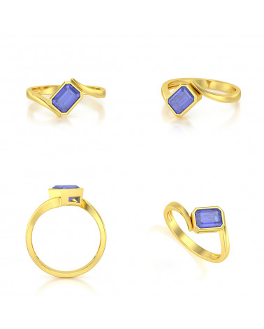 Gold Tanzanite Ring ADEN - 2