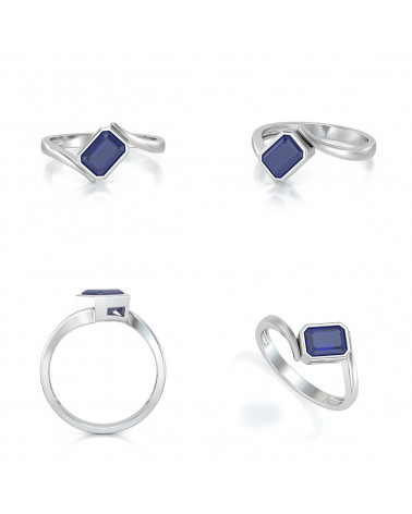 925 Silver Sapphire Ring ADEN - 2