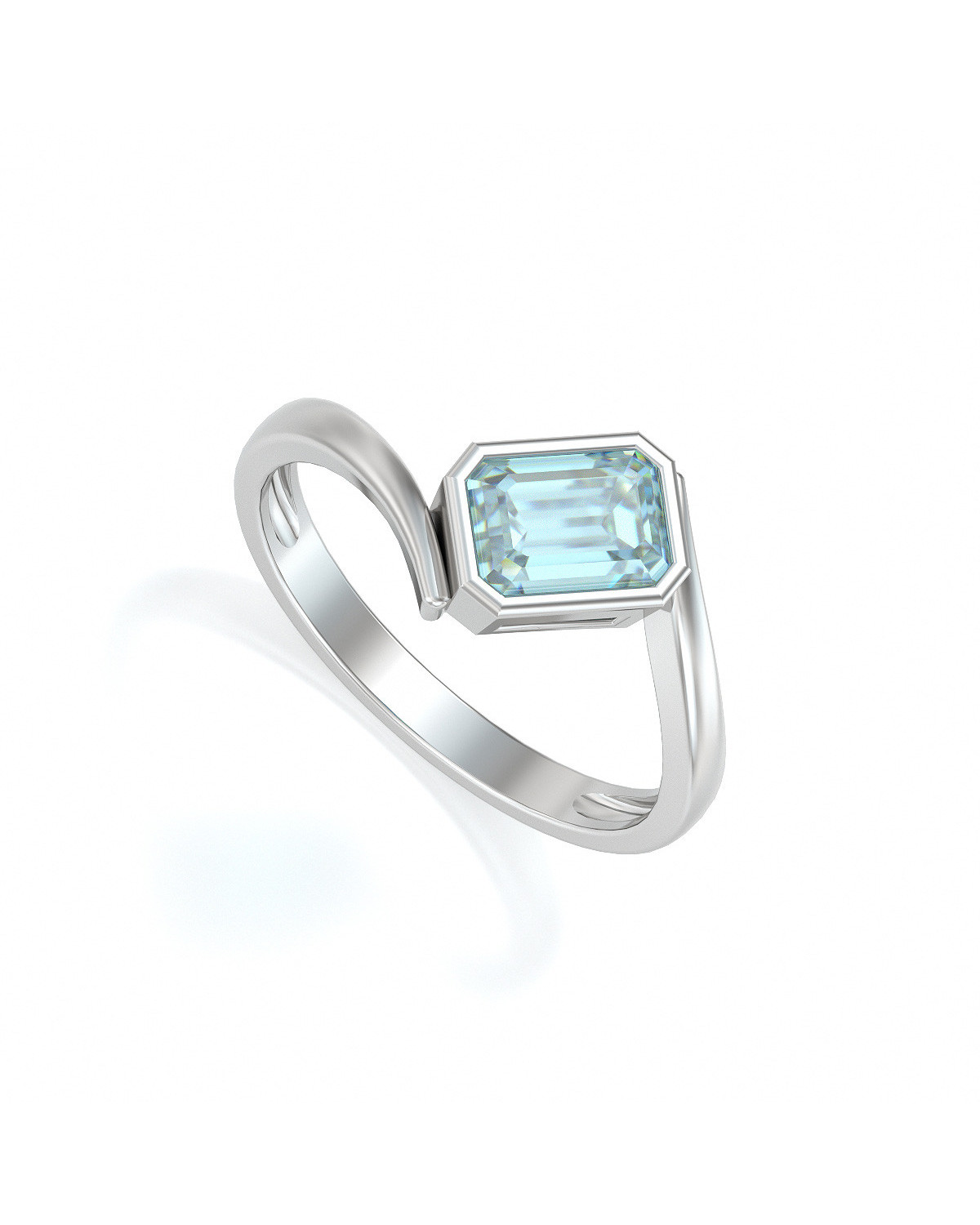 925 Silver Aqumarine Ring