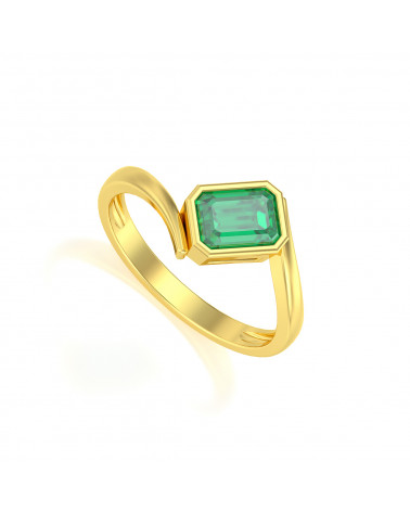 Gold Smaragd Ringe ADEN - 1