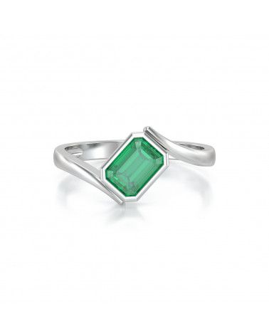 925 Silber Smaragd Ringe ADEN - 2