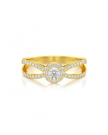 Gold Diamonds Ring 2.282grs ADEN - 3