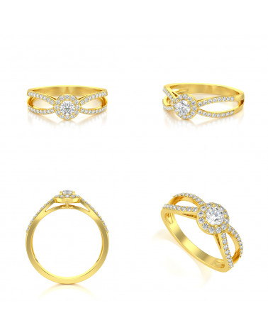 Gold Diamanten Ringe 2.282grs ADEN - 2