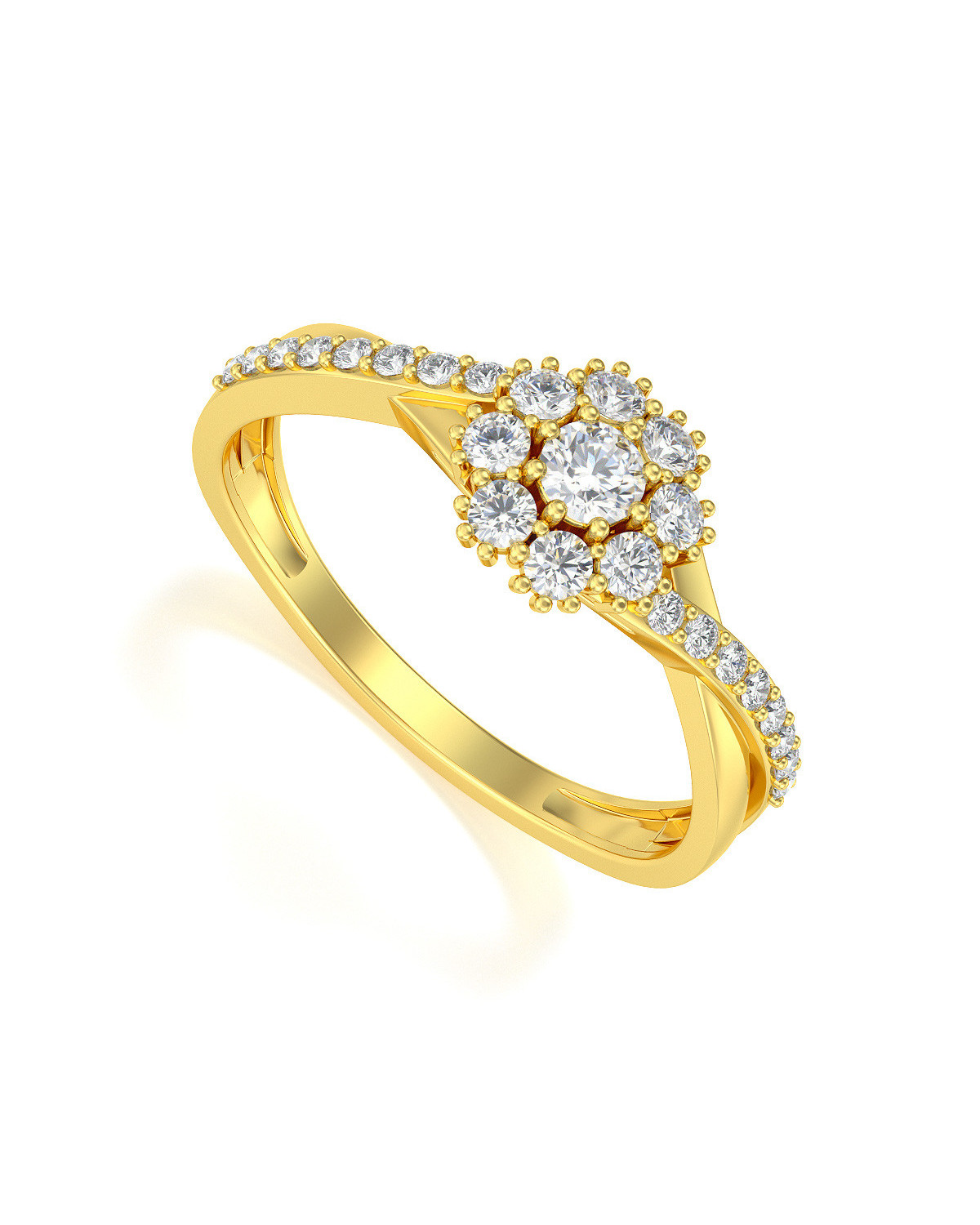 Gold Diamonds Ring 2.02grs ADEN - 1