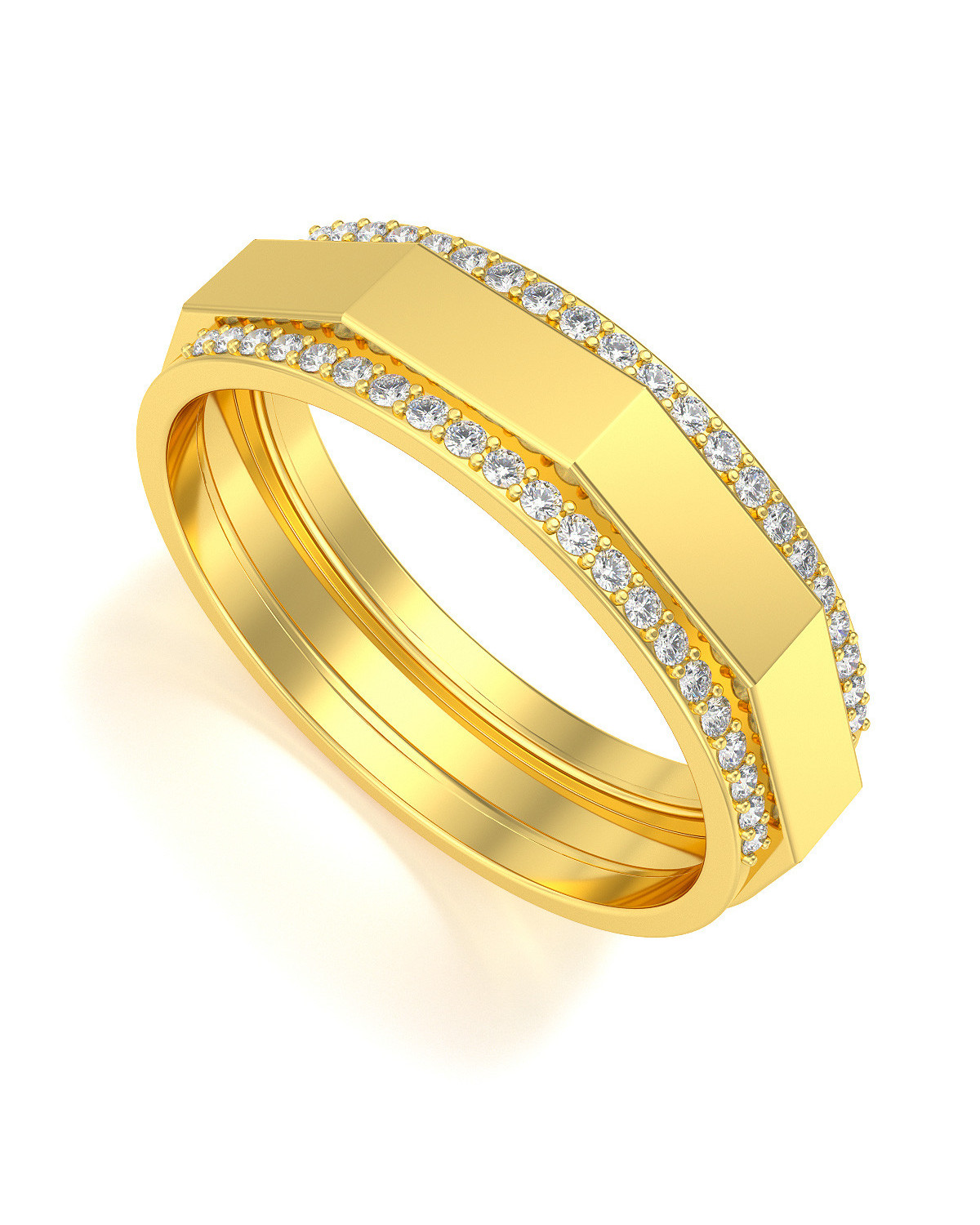 Gold Onyx Diamanten Biker Ringe ADEN - 1
