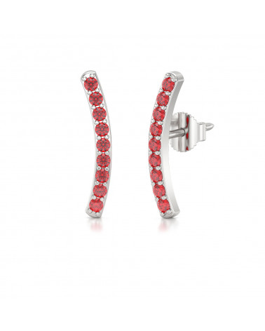 925 Silver Ruby Earrings