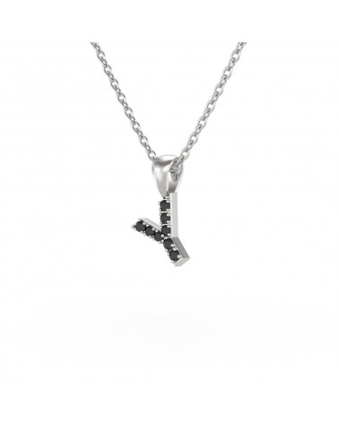 925 Silver Diamonds Necklace Pendant Chain included