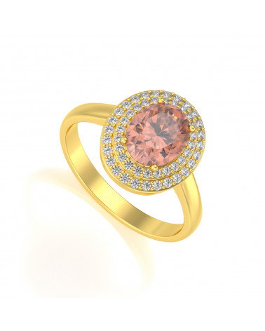 Gold Morganit Diamanten Ringe
