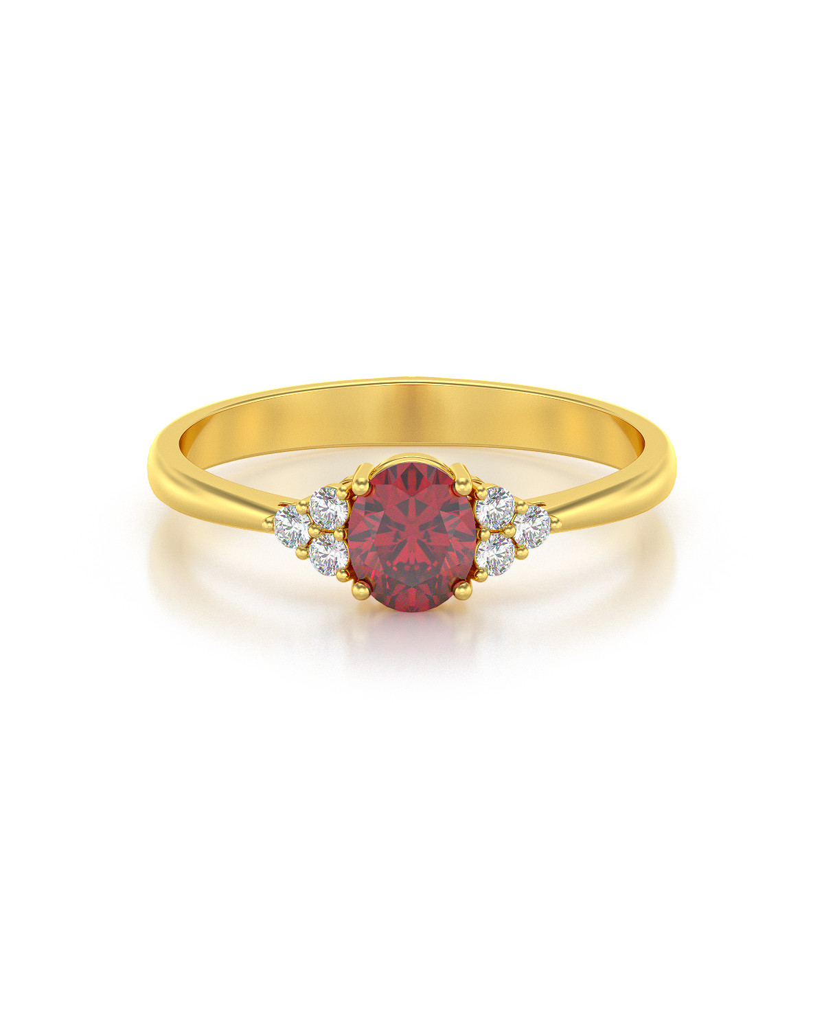 Gold Rubin Diamanten Ringe