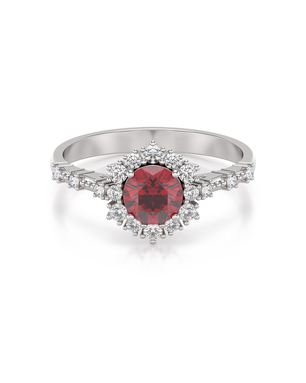 Gold Rubin Diamanten Ringe