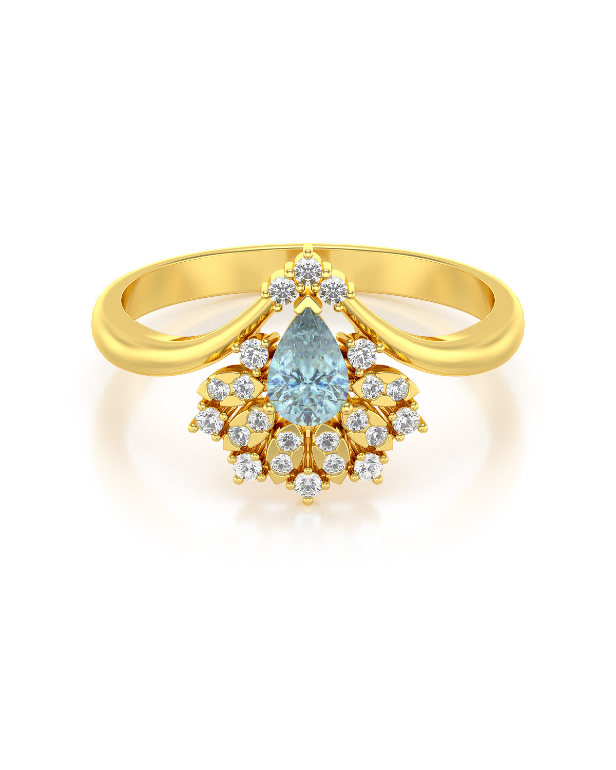 Gold Smaragd Aquamarin Ringe