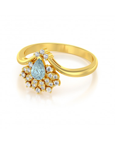 Gold Smaragd Aquamarin Ringe