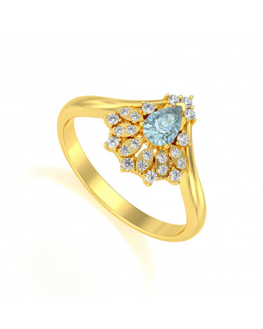 Gold Smaragd Aquamarin Ringe