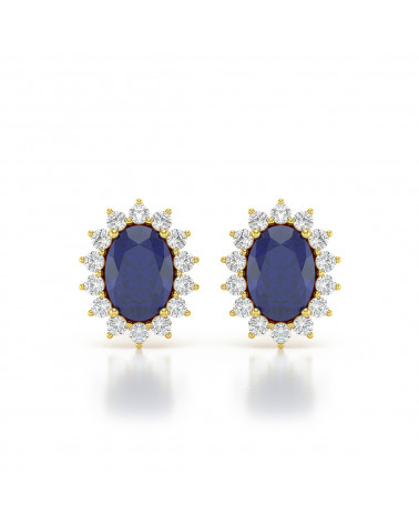 14K Gold Sapphire Earrings