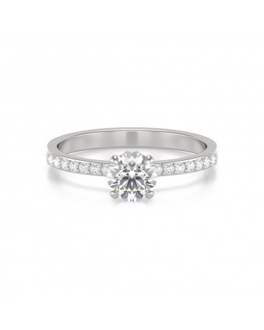 Engagement Ring Solitaire White Gold