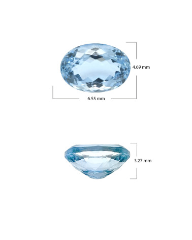 Faceted Oval Aquamarine – 0.720 Carats