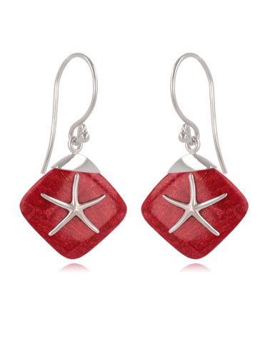 Starfish Red Coral Earrings...