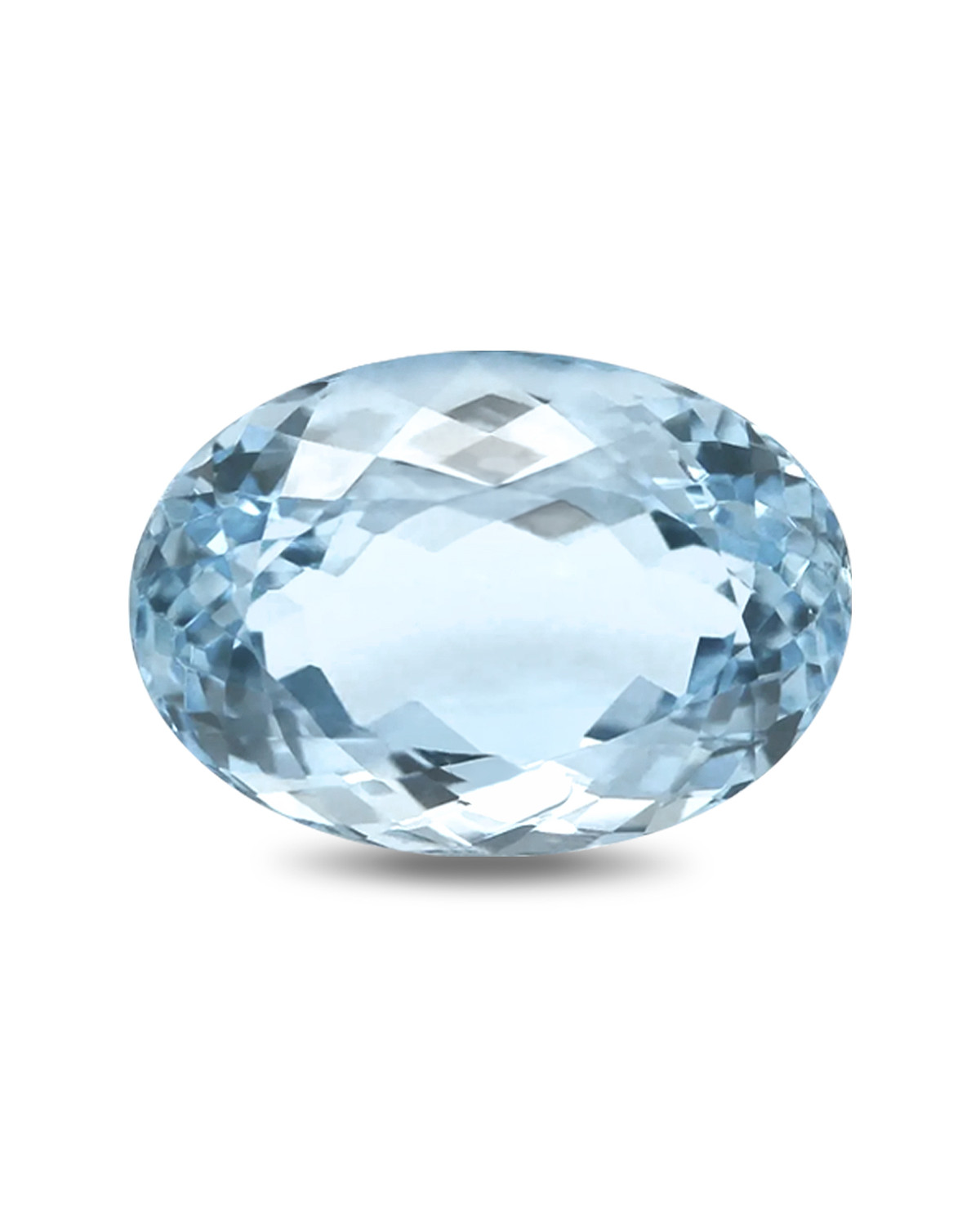 Ovaler facettierter hellblauer Aquamarin - Gewicht 0.720 Karat - Klarheit VVS-VS - Herkunft Indien