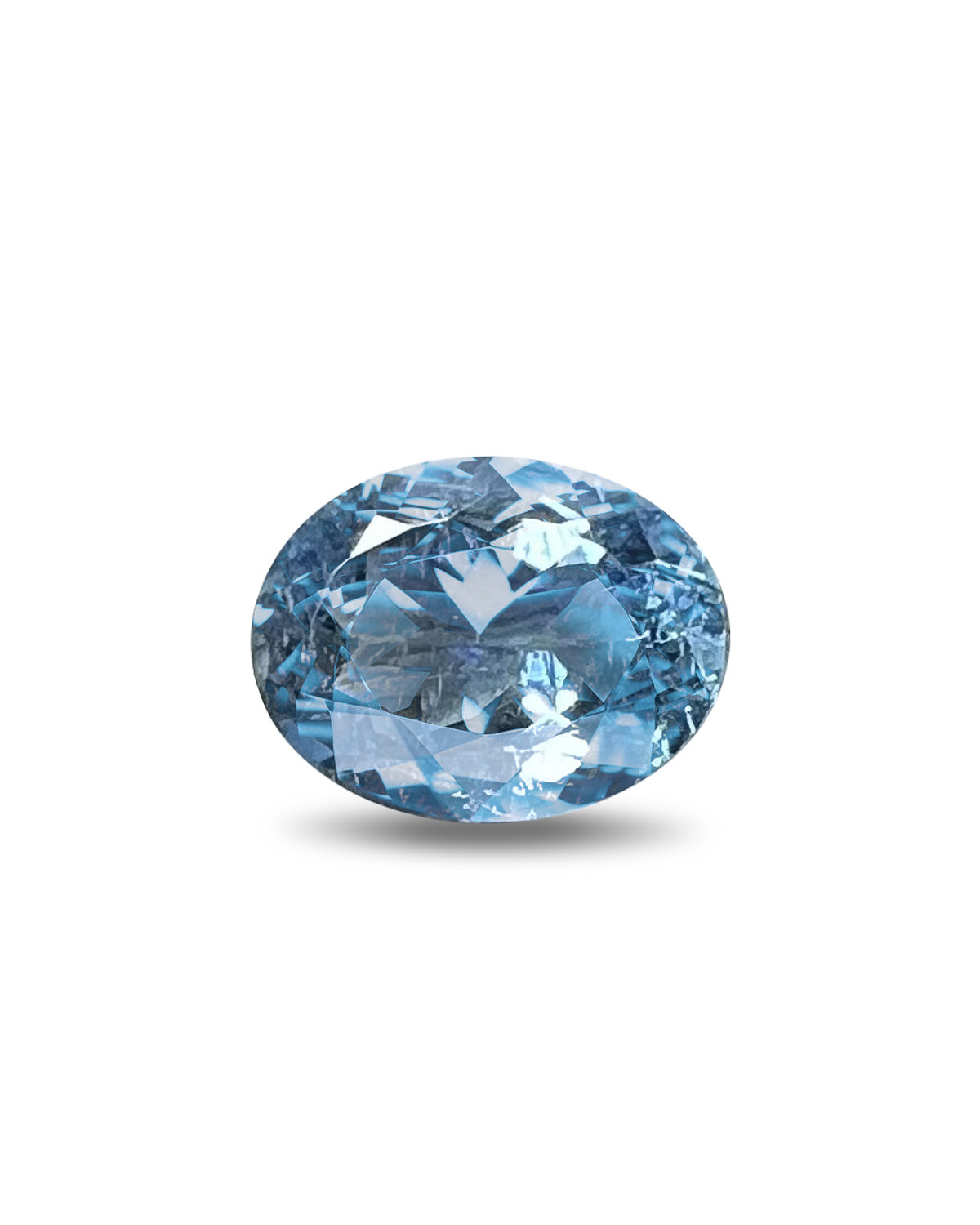 Aguamarina Ovalada Fasetada celeste claro - Peso de 0.720 quilates - Claridad VVS-VS - Origen India