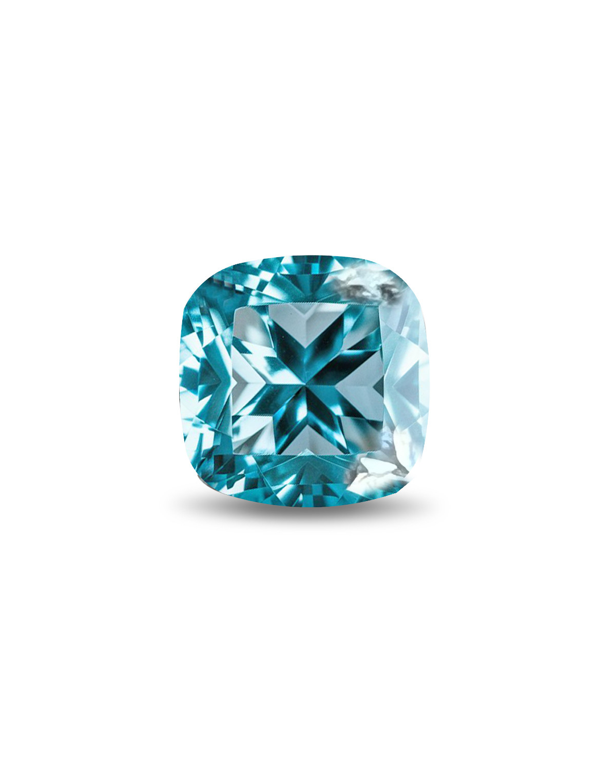 Oval faceted sky blue aquamarine - Weight of 0.720 carats - Clarity VVS-VS - Origin India.