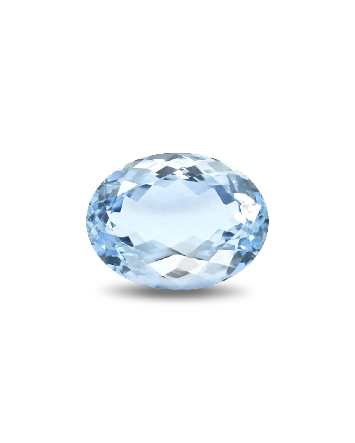 Aguamarina Ovalada Fasetada celeste claro - Peso de 0.720 quilates - Claridad VVS-VS - Origen India