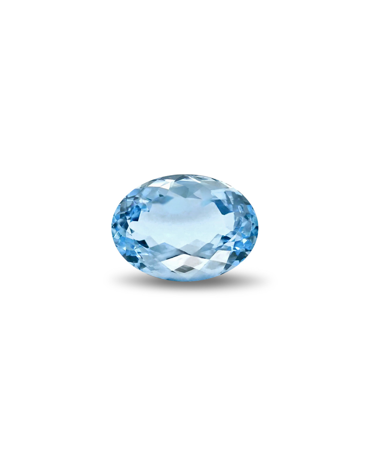 Aguamarina Ovalada Fasetada celeste claro - Peso de 0.720 quilates - Claridad VVS-VS - Origen India