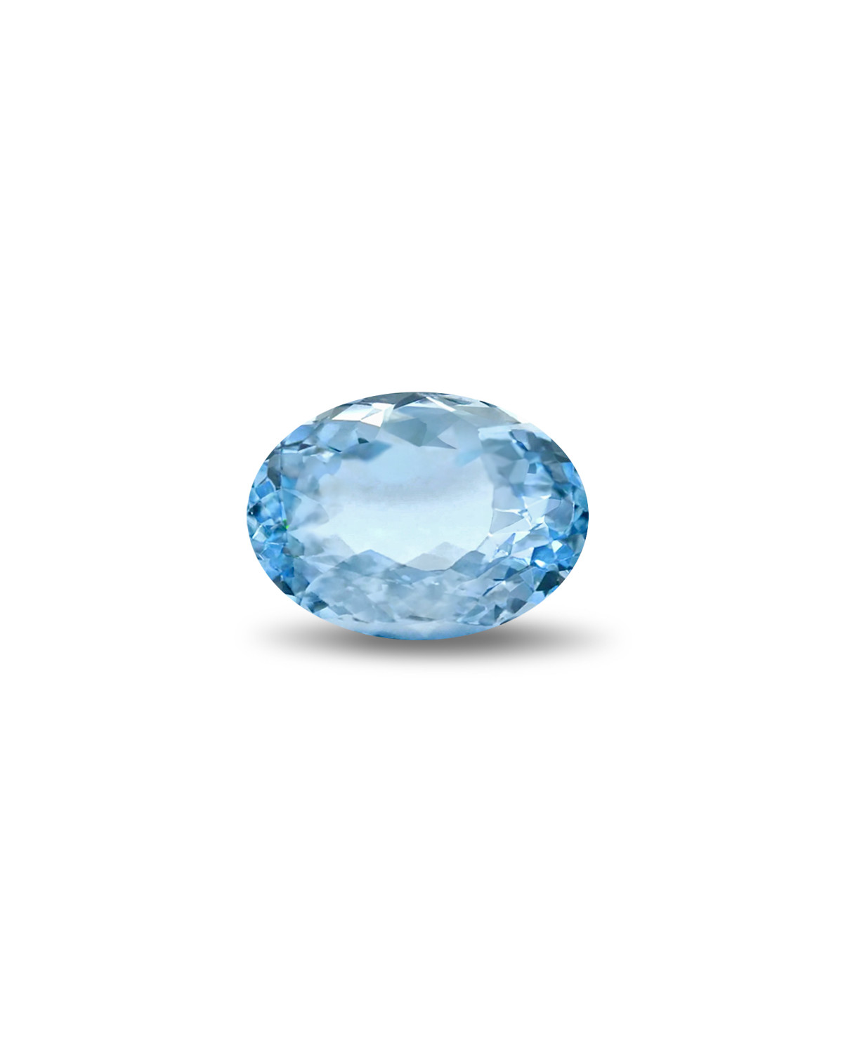 Ovaler facettierter hellblauer Aquamarin - Gewicht 0.720 Karat - Klarheit VVS-VS - Herkunft Indien